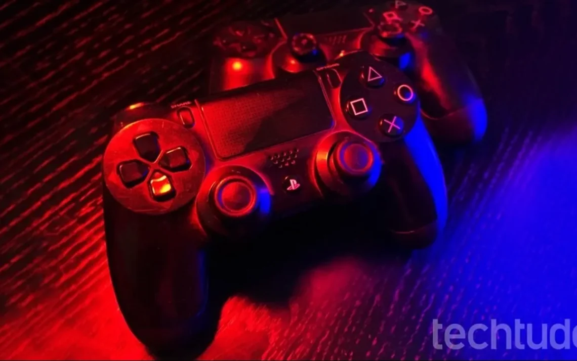 controle, do PS4, joystick, acessório;