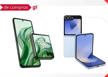 smartphones, celulares dobráveis;