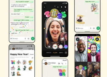 WhatsApp libera novos recursos para o Ano Novo — Foto: Divulgação Pacote de figurinhas de Ano Novo — Foto: Reprodução Filtro vídeochamada Ano Novo — Foto: Divulgação Reações de Ano Novo — Foto: Divulgação WhatsApp começa a liberar recurso que converte áudios em textos; veja como usar ChatGPT 'cria' voz do Papai Noel para interações por áudio e vídeo - Todos os direitos: © G1 - Tecnologia